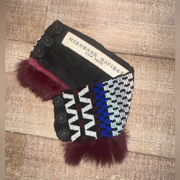 Mignonne Gavigan Aztec Beaded Mink Fur Bracelet - Picture 3 of 3